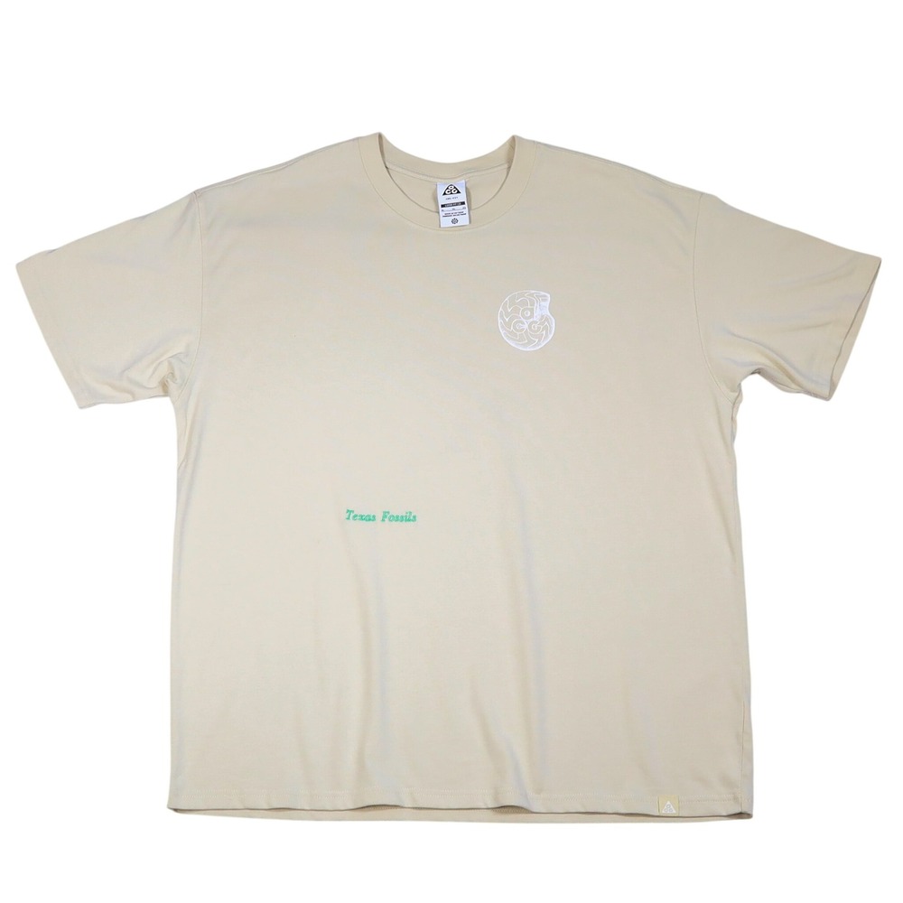 Nike ACG T-Shirt Mens XL Tan Texas Fossils Dri-FIT Loose Fit Graphic HV1296-229